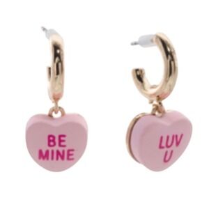 Betsey Johnson Candy Heart Drop Earrings Be Mine Valentine's Day Jewelry New